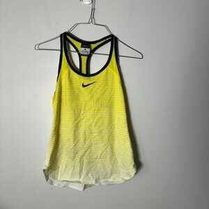 EUC WOmens Nike Dri Fit Yellow White Blue Tank Top Shirt  Small S
